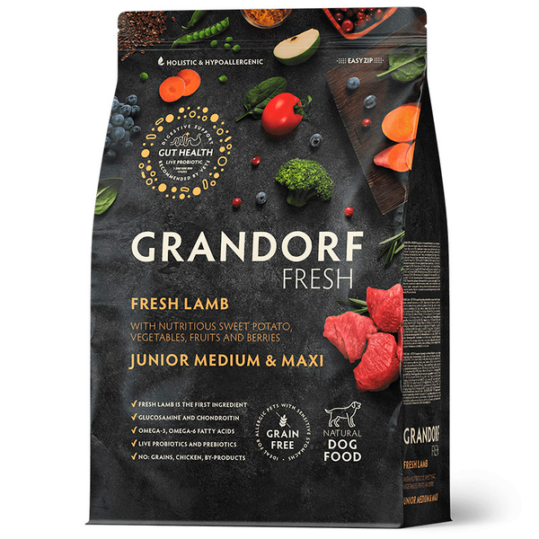 Сухой корм Grandorf Dog Junior 1 кг ягненок и батат для молодых средних и крупных собак