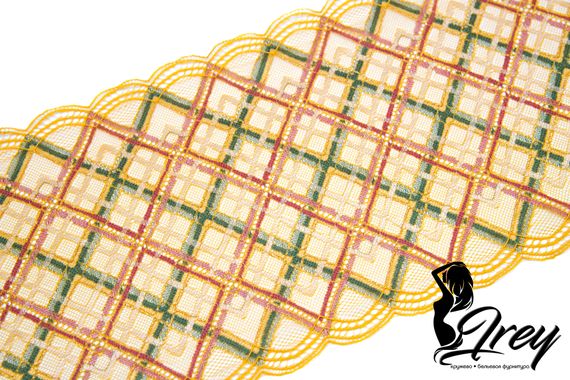 223 Кружево эластичное 19,5 см, Италия, оранжевый