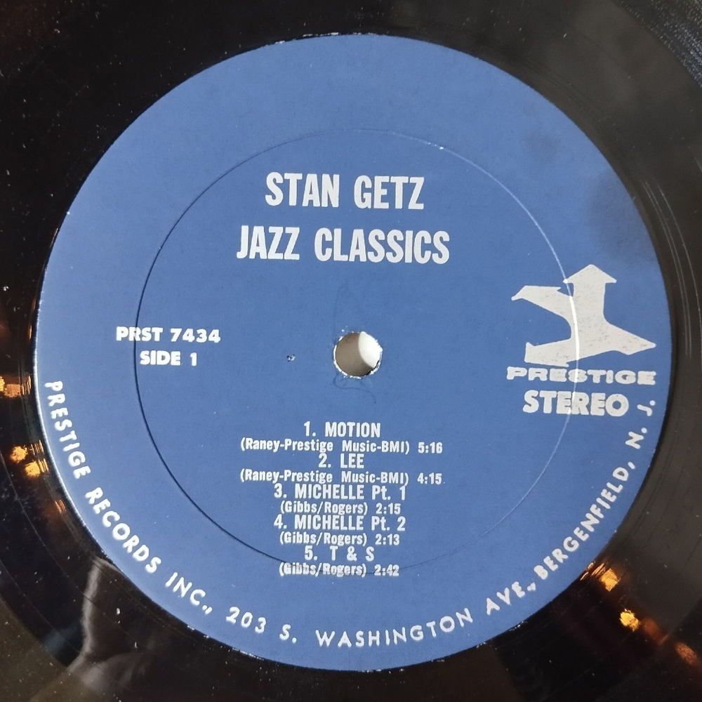 Винтажная виниловая пластинка LP Stan Getz Jazz Classics (USA 1967)