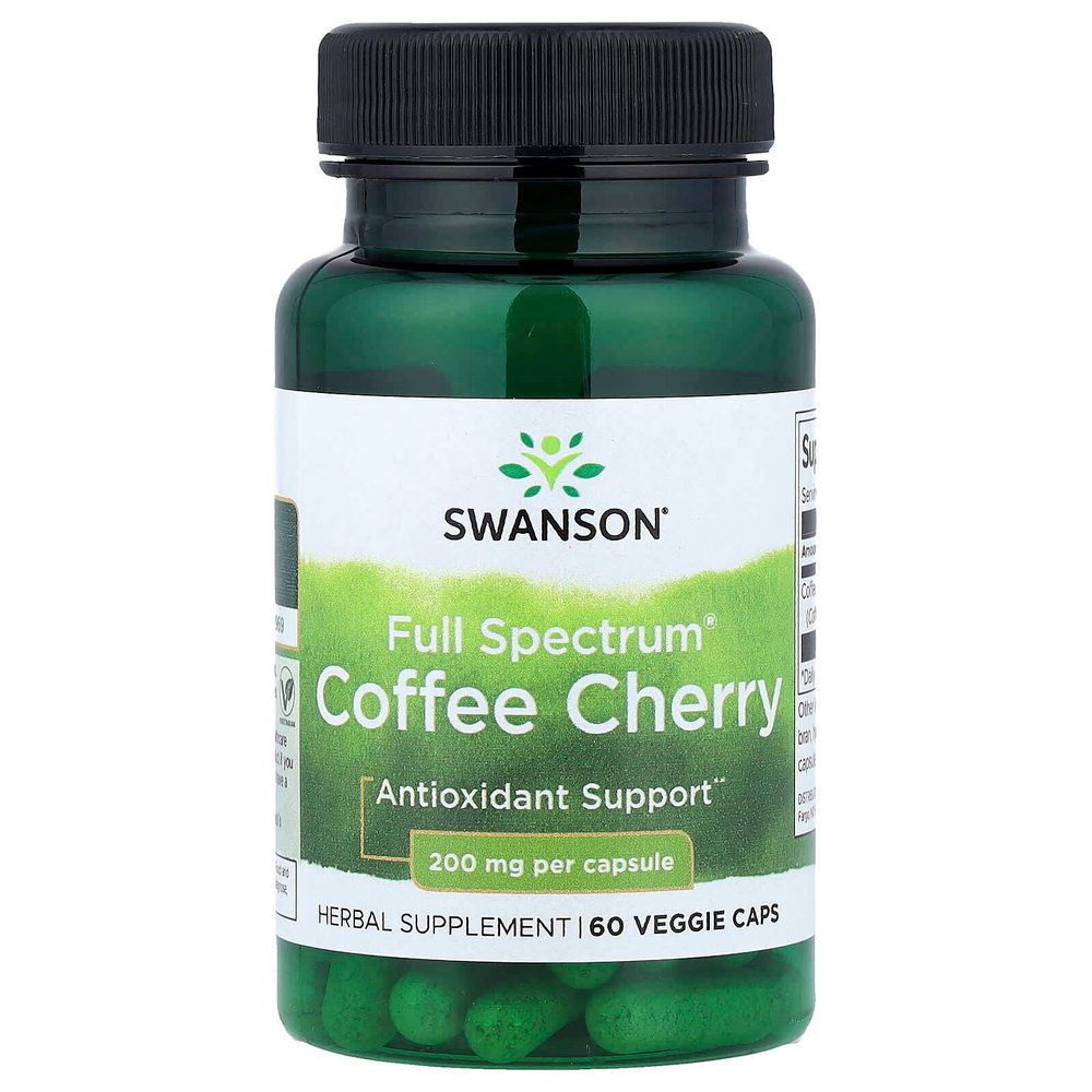 Swanson, Full Spectrum®, кофейные ягоды, 200 мг, 60 растительных капсул