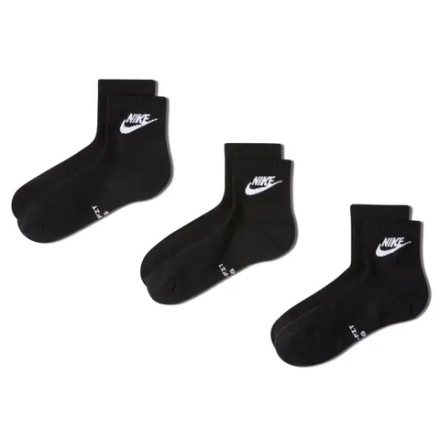 Теннисные носки Nike Everyday Elevated Ankle 3P - black