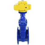 Wedge gate valve 30c939r blue Elephant-GGG50-EPDM-F4-BLUE PSI145 class 150 T=230-248°F flange connection, with rubber lined wedge EPDM, electric actuator Elephant MT-110/220 110/220V