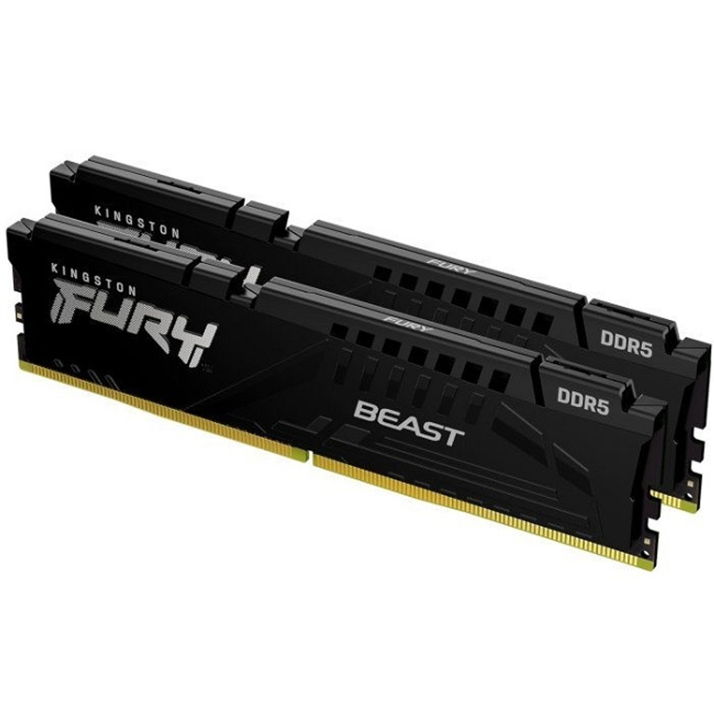 Модуль памяти DIMM DDR5 16Gb, 2x8GB, 6000Mhz, Kingston Fury Beast (KF560C36BBEK2-16)