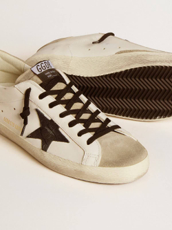 Men's Super Star LTD with black croc-print leather star and suede inserts