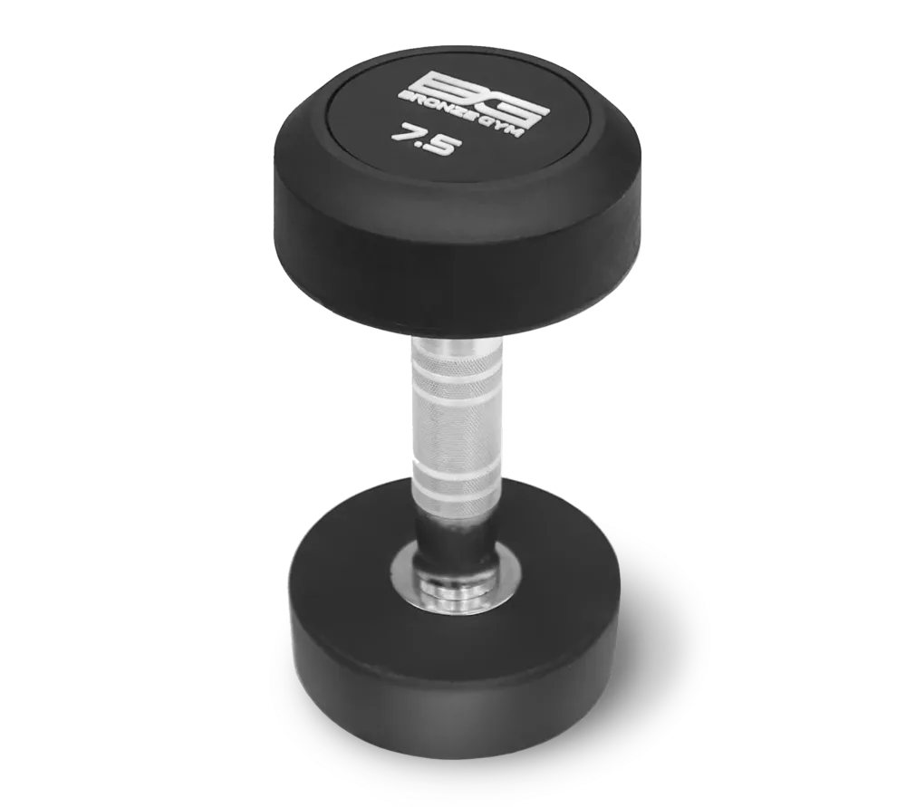 Набор обрезиненных гантелей BRONZE GYM, 2.5-25 КГ - 10 ПАР, ШАГ 2,5 КГ