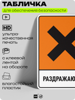 Табличка для обеспечения безопасности "Раздражающий", для производства, предприятия, организаций, 40х30 см, Silver Plane x Айдентика Технолоджи