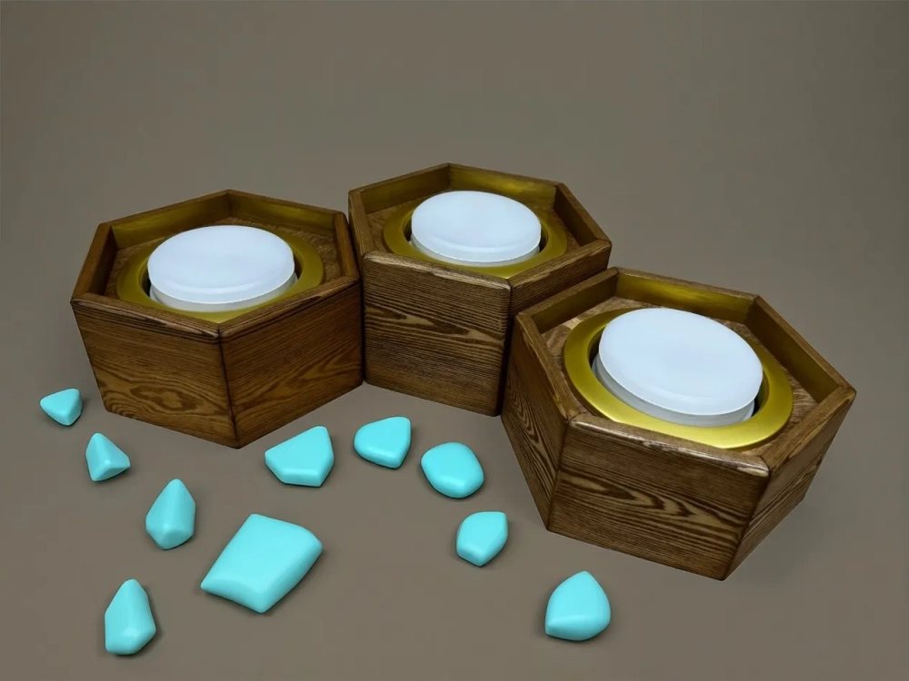 Светильник накладной "Соты" тройной