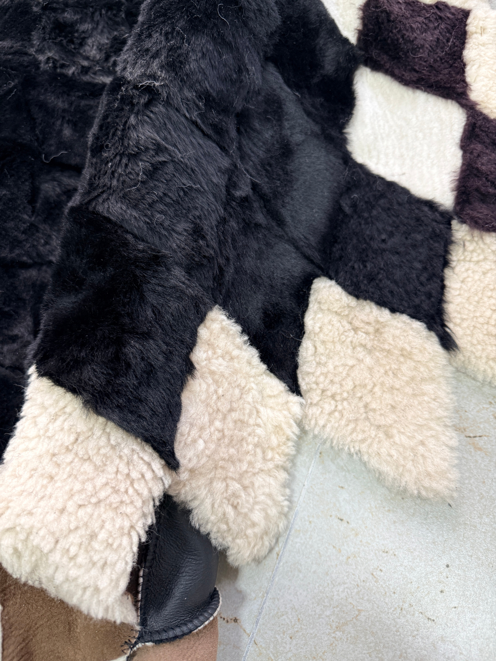 Покрывало меховое ковер из шкуры овчины