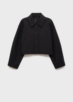 Укороченная куртка с карманами