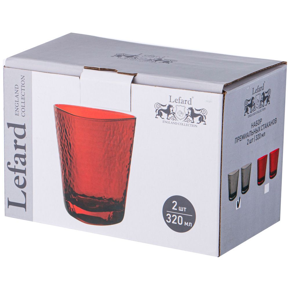 НАБОР СТАКАНОВ ДЛЯ ВОДЫ/ВИСКИ ИЗ 2-Х ШТУК "ROCKY GREY" 320МЛ