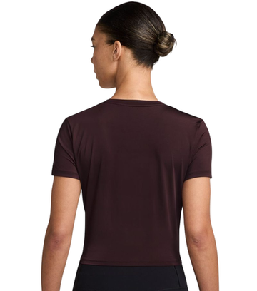 Женская теннисная футболка Nike One Classic Dri-Fit Twist Short Sleeve - burgundy crush/white