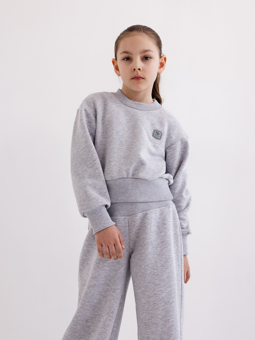 Худи для девочки, модель №7, рост 128 см, серый