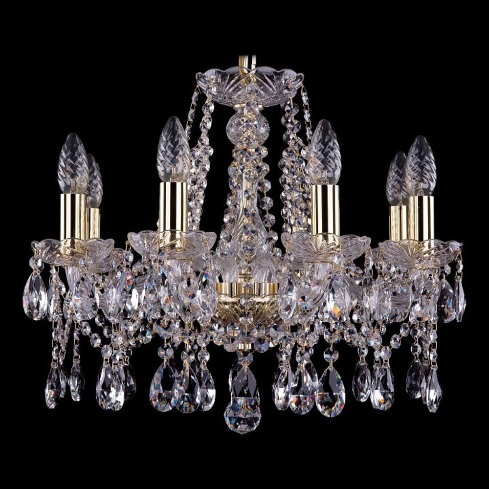 Подвесная люстра Bohemia Ivele Crystal 1413 1413/8/165/G