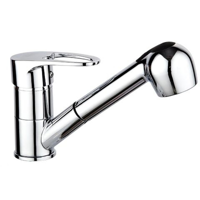 Смеситель для кухни, РМС, выдвиж излив, с картриджем, хром, SL52-014