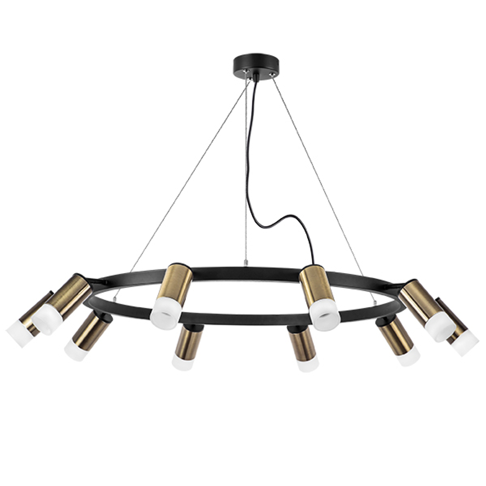 LR0203101 Люстра RULLO 10х50W GU10 ЧЕРНЫЙ/БРОНЗА (571020+214431-10+202431-10)