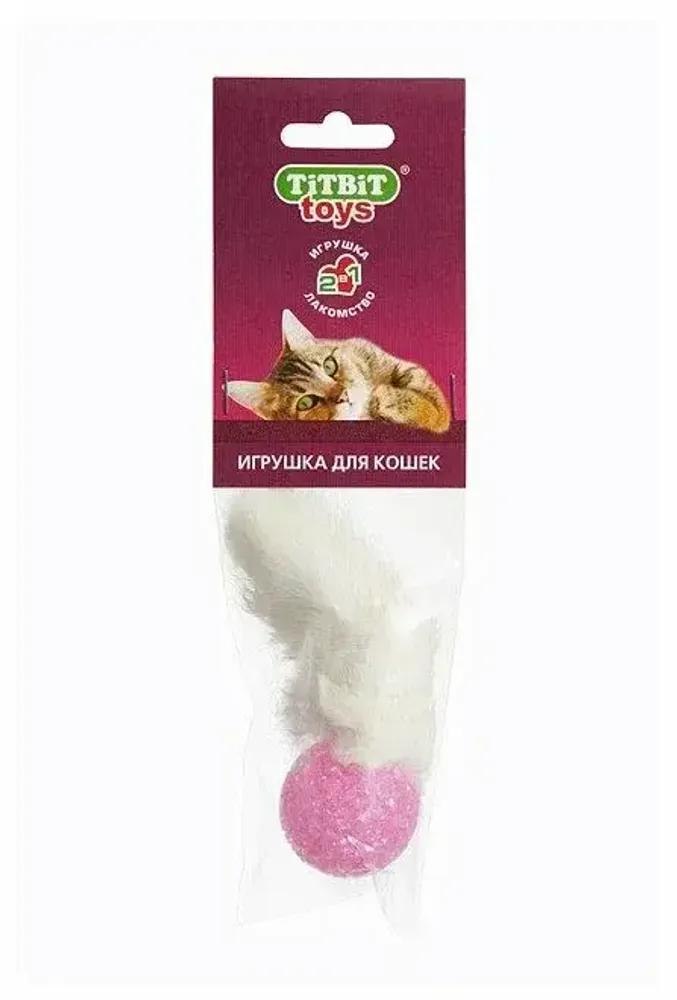 Игрушка TiTBiT для кошек, хвост кроличий