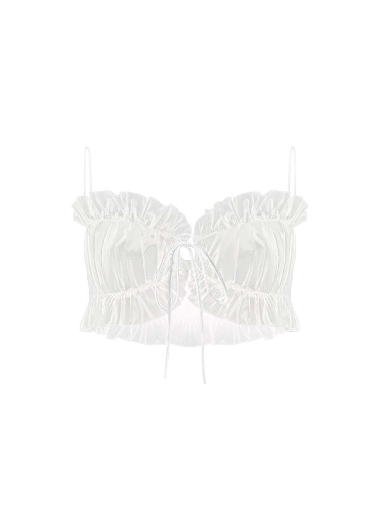 Топ-бюстье драпированный из тафты