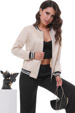 Бомбер бежевого цвета DStrend (Акция)