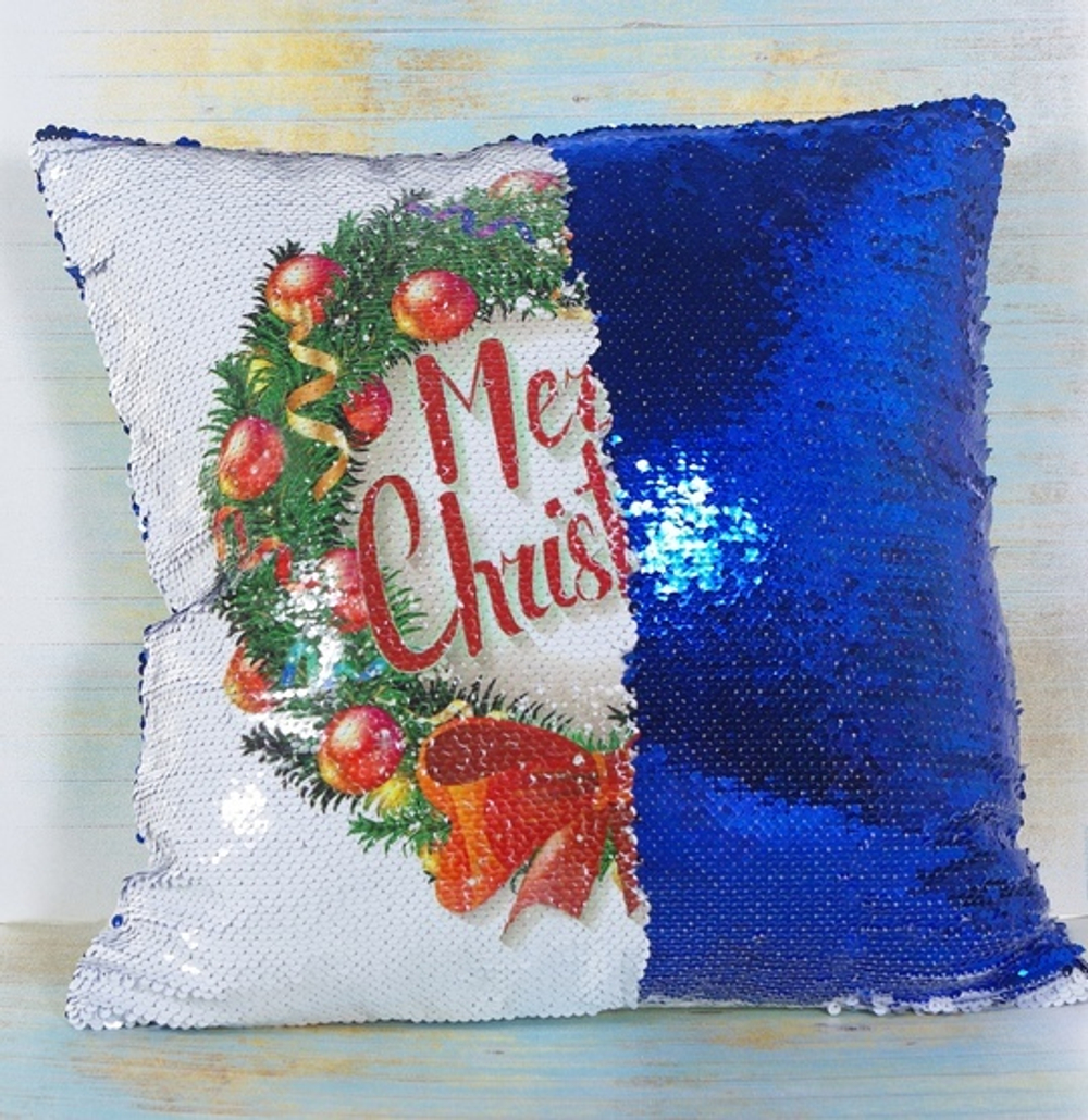 Подушка с пайетками