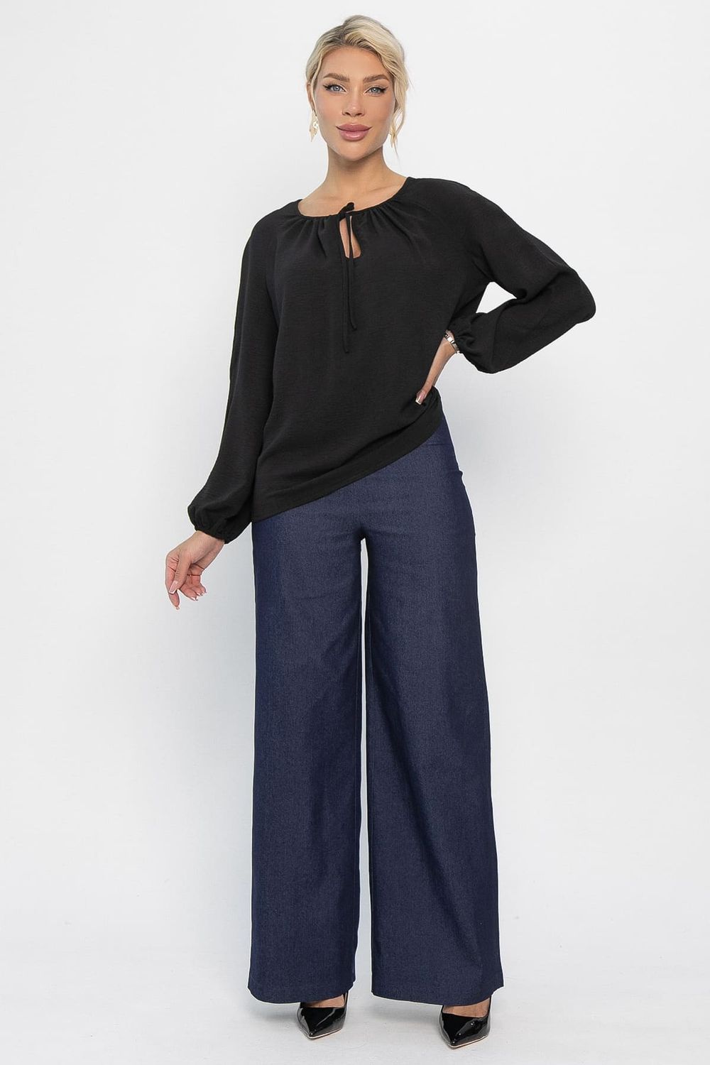 Блуза Шарм (черная) Б13848-10М LT Collection