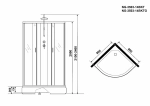 Душевая кабина Niagara Classic NG-3503-14BKTG 80х80 с гидромассажем