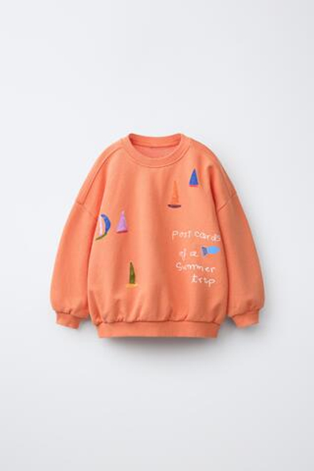 ZARA ТОЛСТОВКА С КОРАБЛЯМИ ISABELLE VANDEPLASSCHE ©, ОРАНЖЕВЫЙ