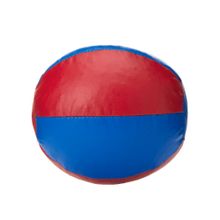 Медбол 3C143-K64, 1кг, иск.кожа, наполнитель резиновая крошка, диам. 16 см, маш сшивка, сине-красный