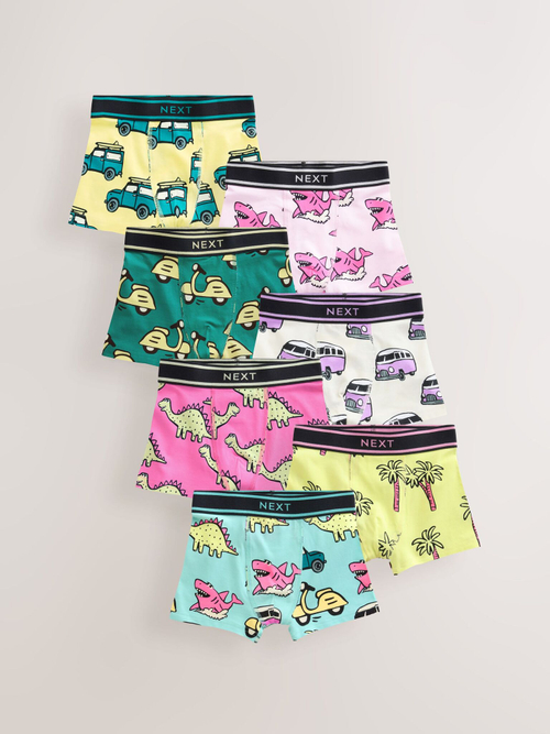 Трусы для мальчика Next AA7-500, 7 шт., Голубой, Молочный, Зеленый