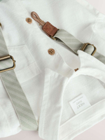 Рубашка и брюки в комплекте для мальчиков Next AR6-785, Белый, Зеленый