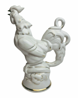 Штоф (Графин) "Петух" (ГФЗ) с дефектом крышки