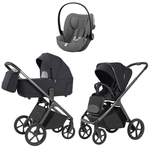 Коляска Carrello Vector 2025 CRL-6551 и автокресло Cybex Cloud G i-Size Lava Grey 3 в 1 Shadow Black