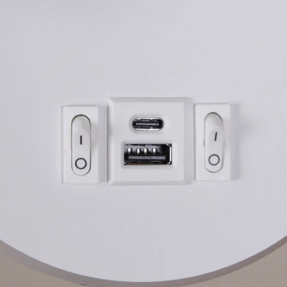 86203-9.2-001KT LED12W+USB WT светильник настенный