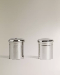 ZARA HOME НАБОР ИЗ СОЛОНКИ И ПЕРЕЧНИЦЫ ИЗ СТАЛИ, СТАЛЬНОЙ