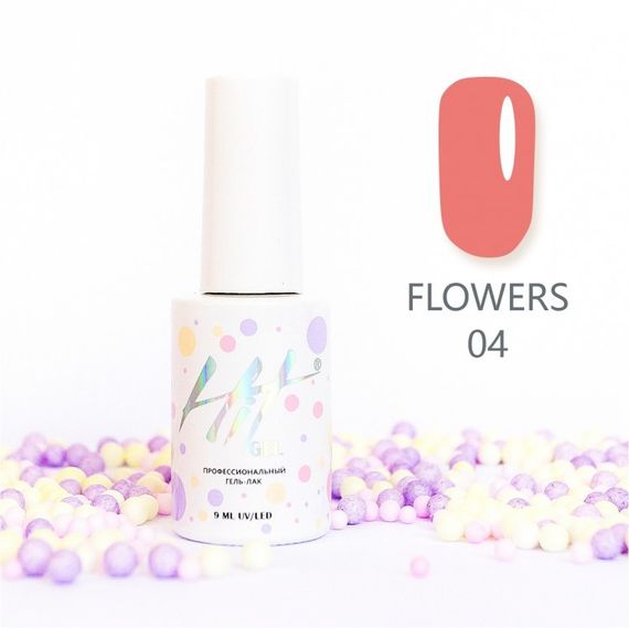 Гель-лак ТМ &quot;HIT gel&quot; Flowers №04, 9 мл