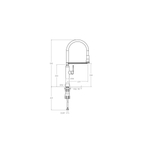 Смеситель для кухни с магнитным держателем и гибким изливом KITCHEN MAGNET 386801MA