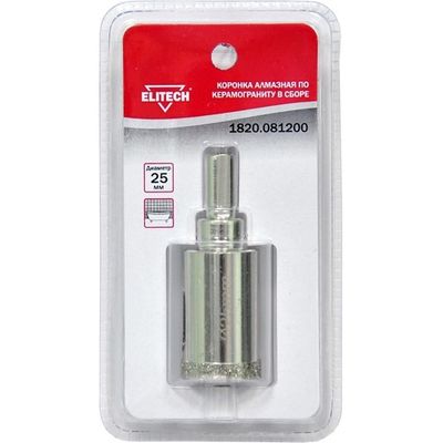 Коронка алмазная ELITECH 25мм   1820.081200