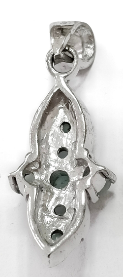 Ювелирная подвеска из серебра 925 пробы,вставка изумруд