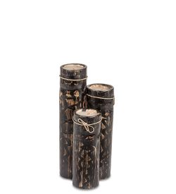 Decor and Gift 70-006 Подсвечник БАМБУК со свечой 30 см