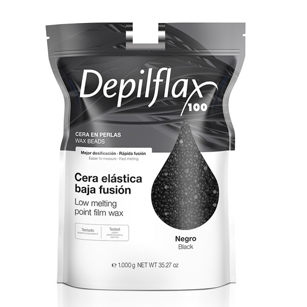 Черный пленочный воск в гранулах Depilflax Black Film Wax 1000г