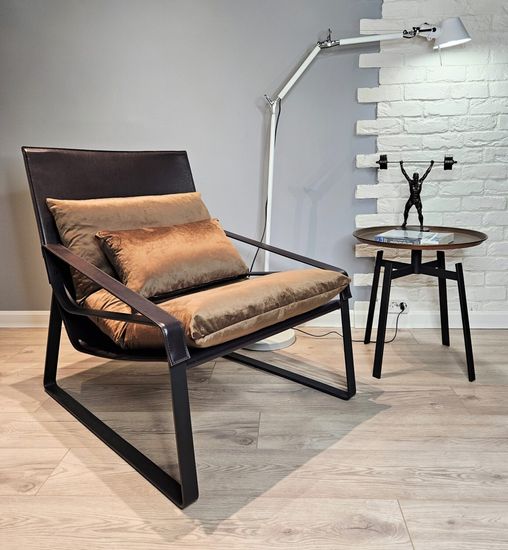 Стол кофейный Husk leather plate