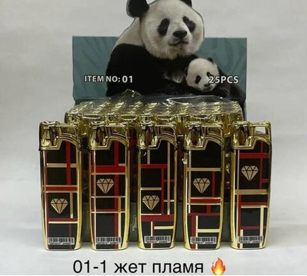 Зажигалка турбо Панда BS 01-1 25шт*40бл