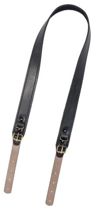 Ремень погонный люкс / кожа / черный