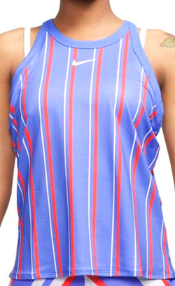 Женский топ теннисный Nike Court W Printed Dry Tank - royal pulse/white