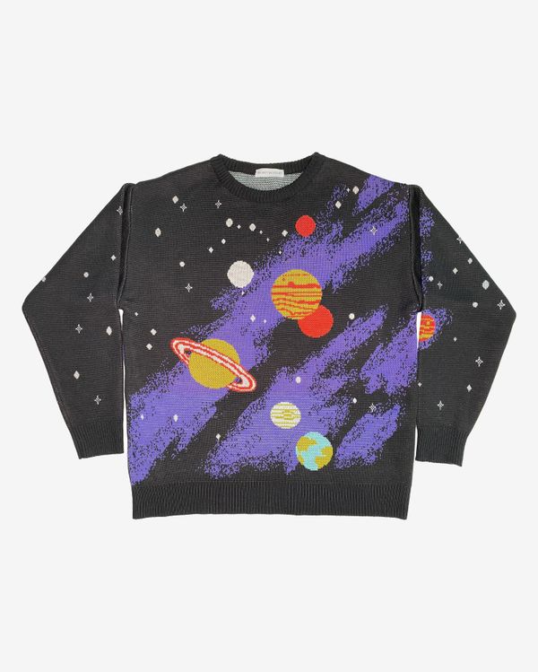 Свитер Планеты синий - фото 2