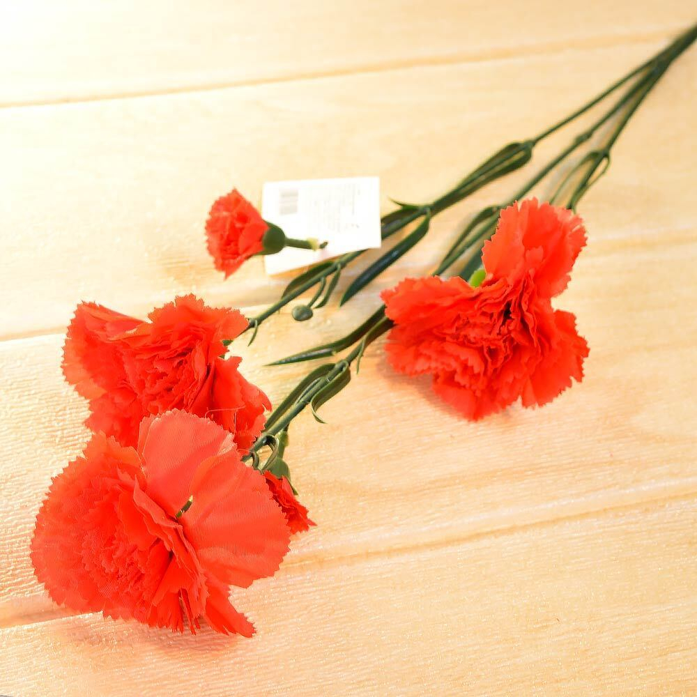 Цветы искусственные Гвоздика кустовая 5 цветков 70см