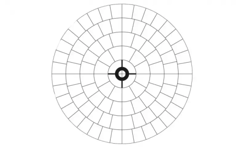 Мишень для пристрелки дробовых ружей 100-дольная