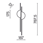 Настенный светильник (бра) Maytoni MOD179WL-L22BS4K