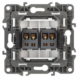 12-3112-15 ЭРА Розетка аудио двойная, IP20, Эра12, перламутр