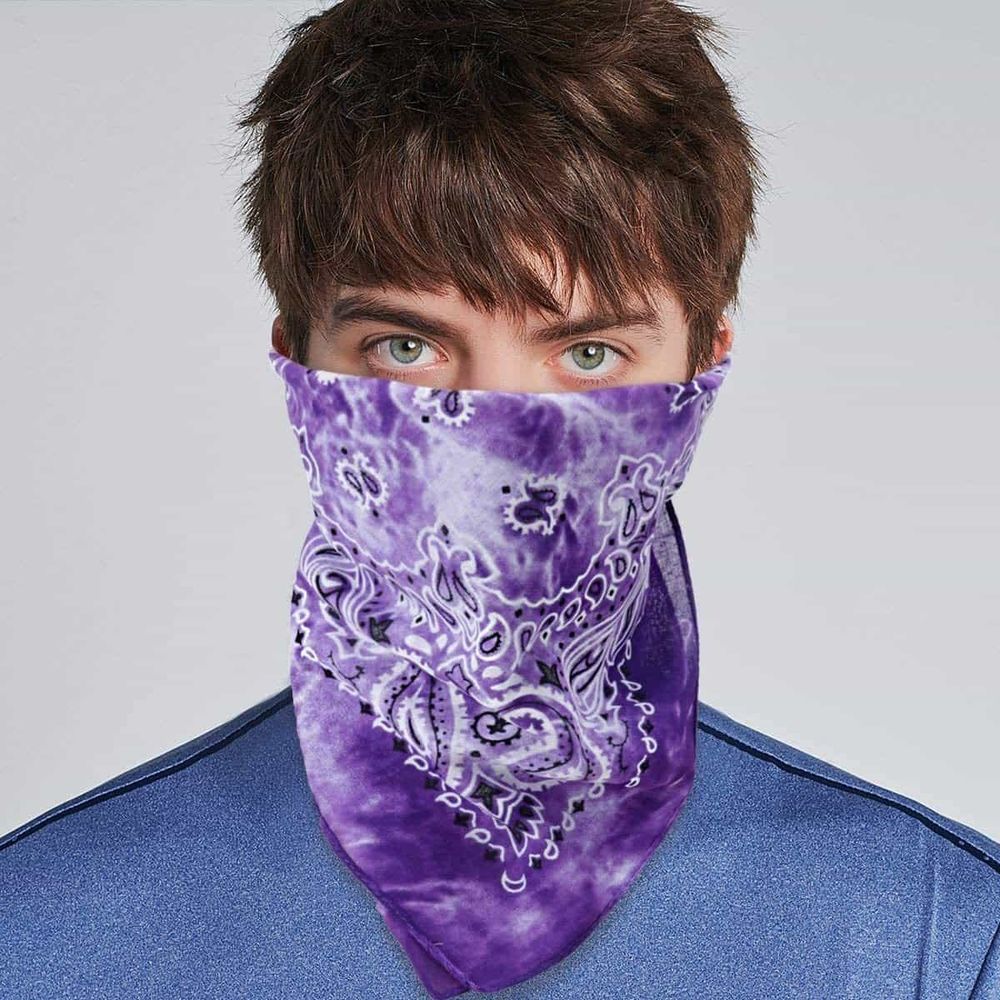 Тай дай бандана фиолетовая фото
