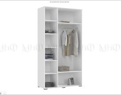 Шкаф "Норд" 3-х ств (белый/белый глянец), МФ Миф, г. Пенза